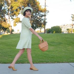 Find Me Now the Label Beckett Mini Dress in Matcha XS